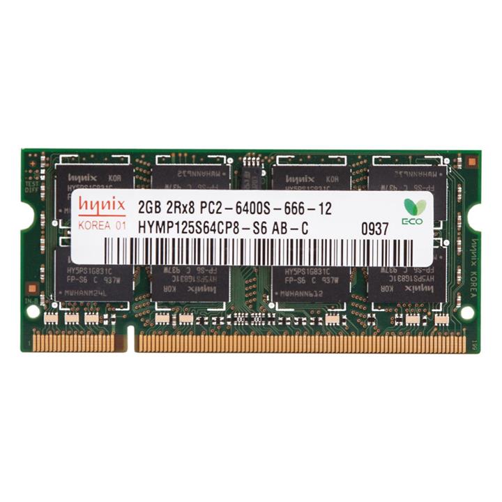 رم لپ تاپ هاینیکس مدل DDR2 6400s MHz ظرفیت 2 گیگابایت Hynix DDR2 6400s MHz RAM - 2GB